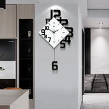 Horloge murale numérique en bois créative et décorative